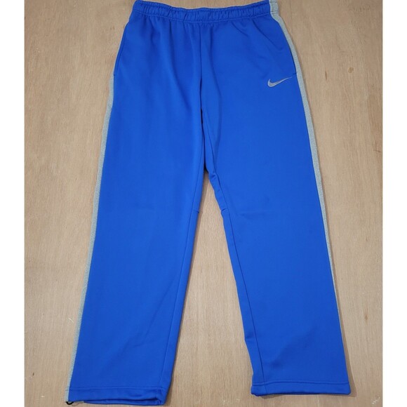Nike Therma-fit Fleece Sweatpants Size Large Men's Gray & Blue Nike Swoosh Logo - Picture 2 of 16